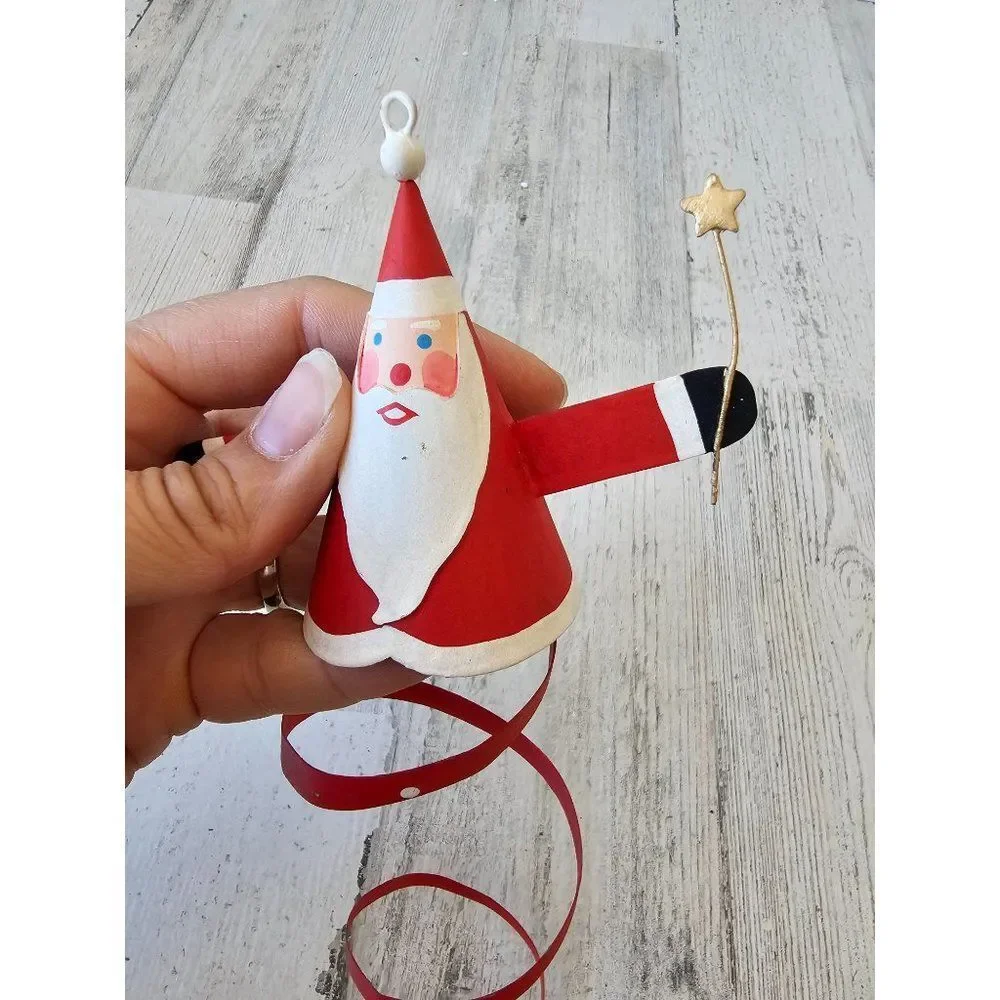 Dept 56 spiral metal Santa‎ tree ornament decor
